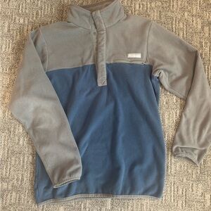 Columbia Men’s Half Snap Gray Fleece Pullover Small